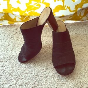 Antonio Melani suede mule heels